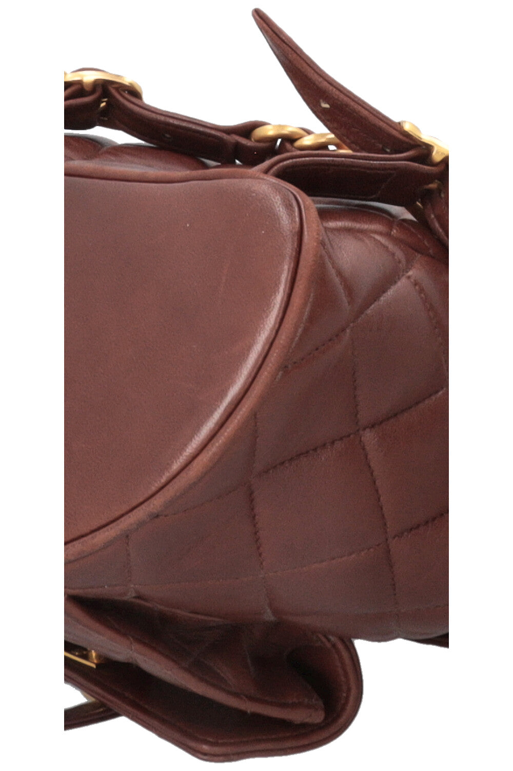 CHANEL Vintage Duma Backpack Lambskin Brown