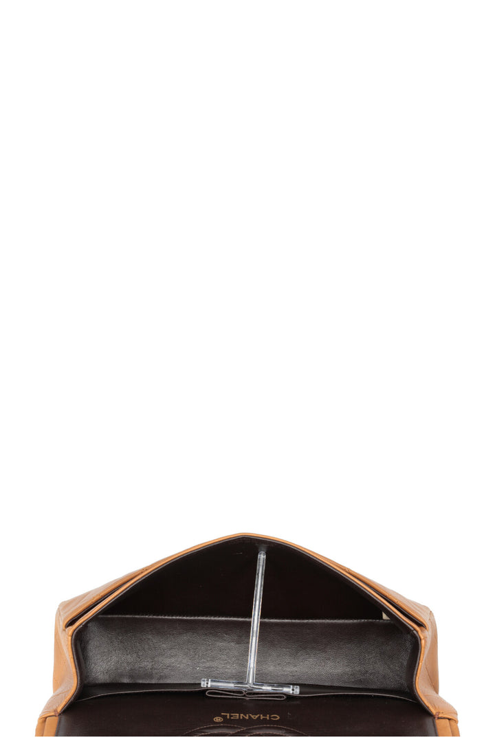 CHANEL Vintage Medium Classic Double Flap Toffee