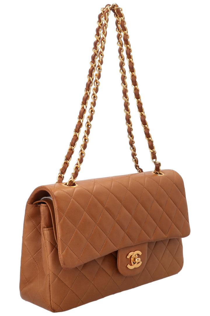 CHANEL Vintage Medium Classic Double Flap Toffee