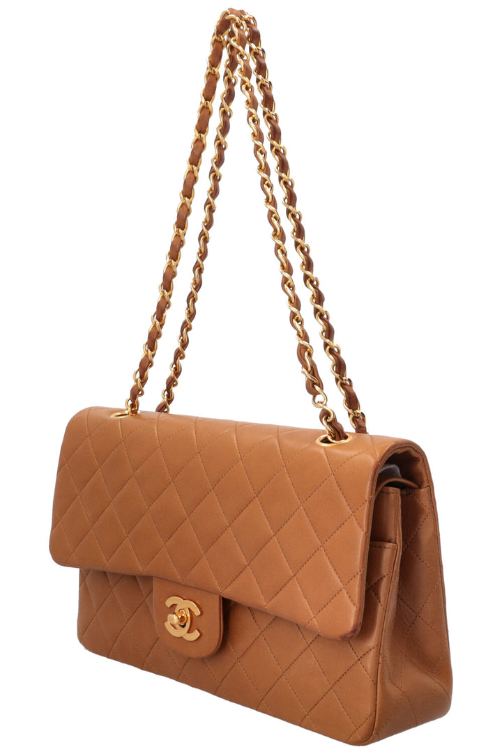 CHANEL Vintage Medium Classic Double Flap Toffee