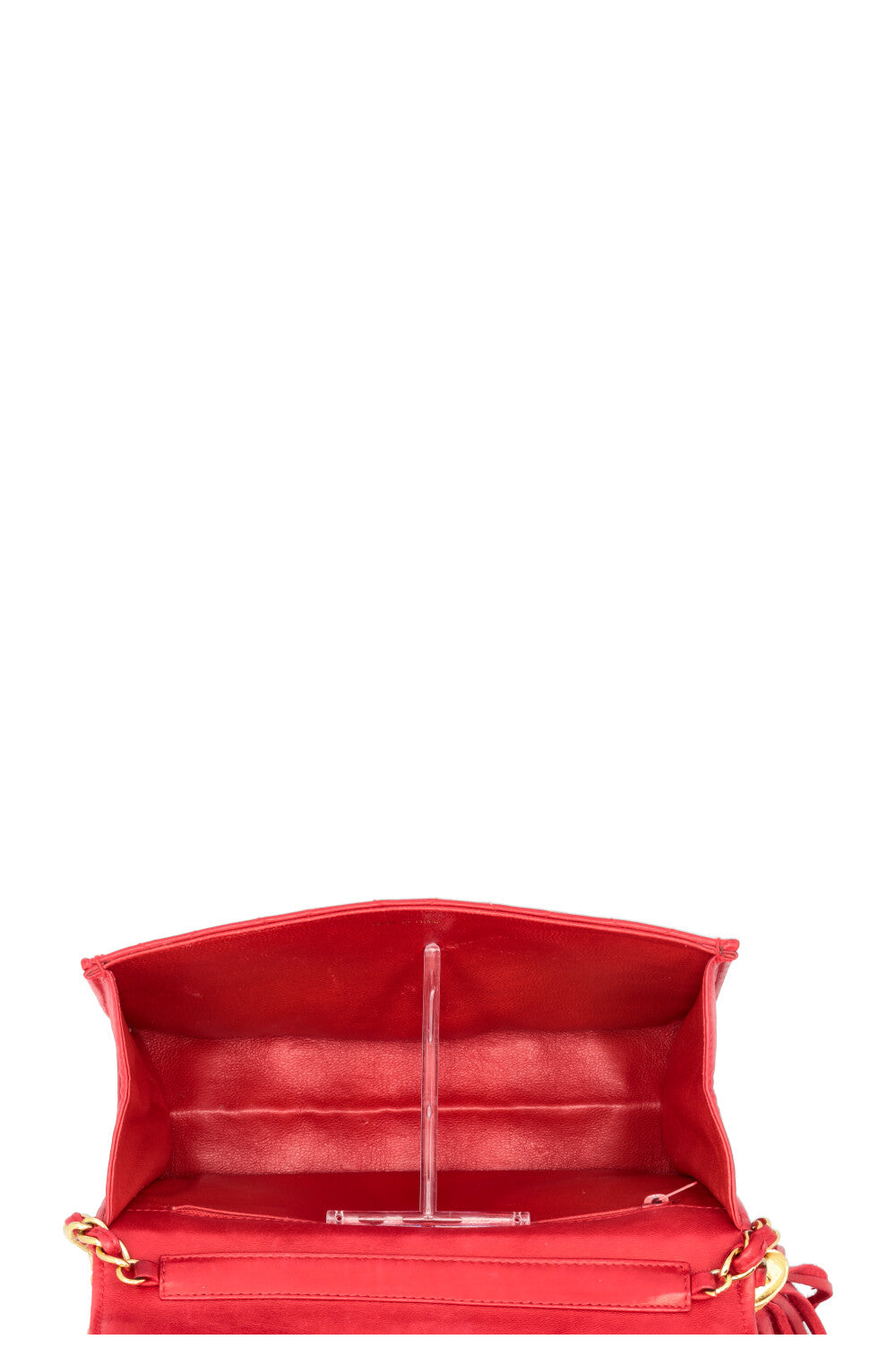 CHANEL Vintage Quilted Flap Leather Red