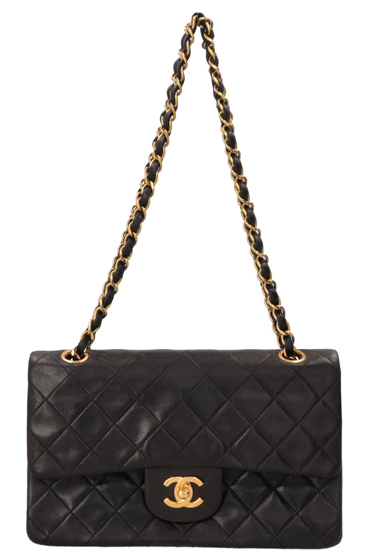 CHANEL Vintage Small Double Flap Cuir Noir