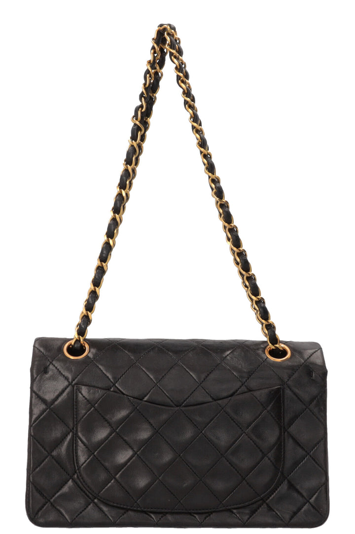 CHANEL Vintage Small Double Flap Cuir Noir