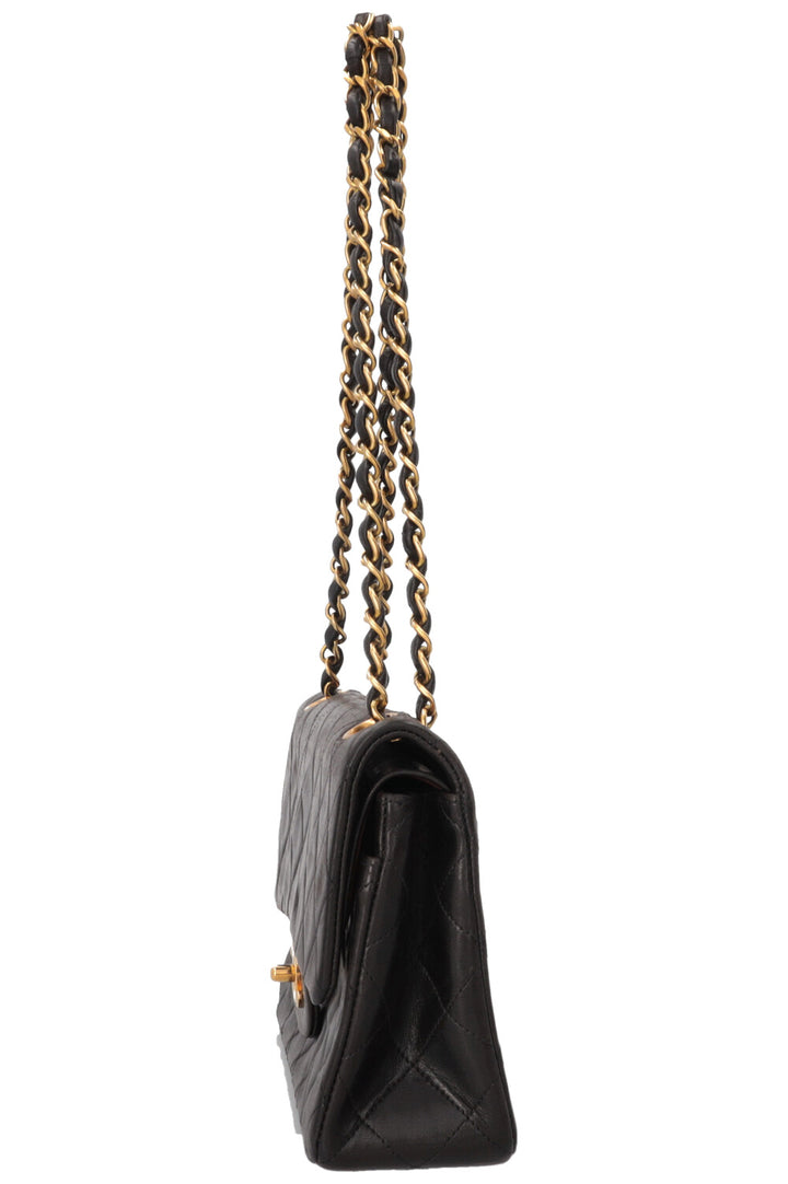 CHANEL Vintage Small Double Flap Cuir Noir