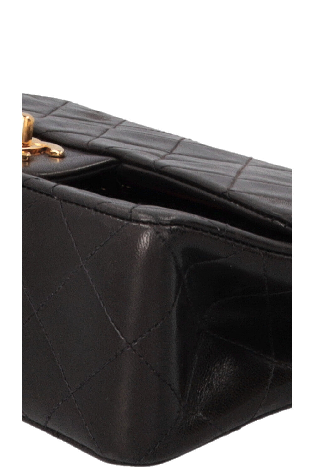 CHANEL Vintage Small Double Flap Cuir Noir