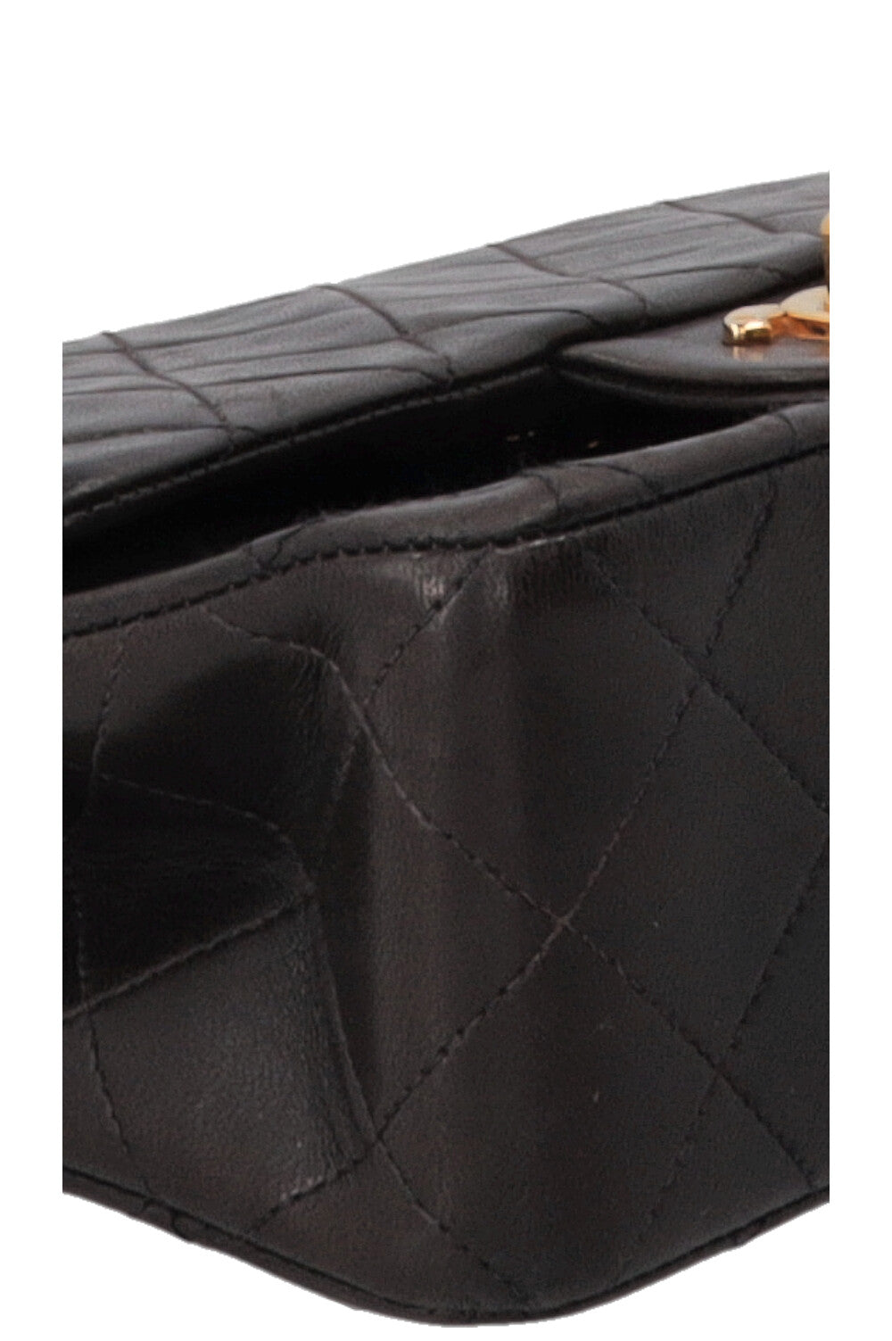 CHANEL Vintage Small Double Flap Cuir Noir
