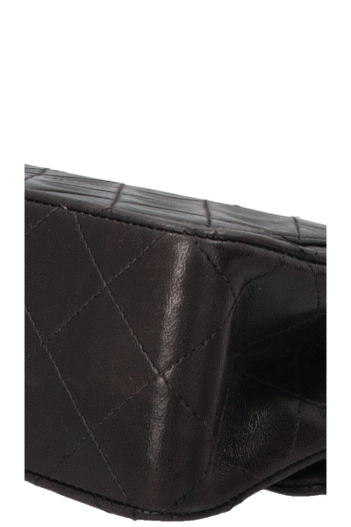 CHANEL Vintage Small Double Flap Cuir Noir
