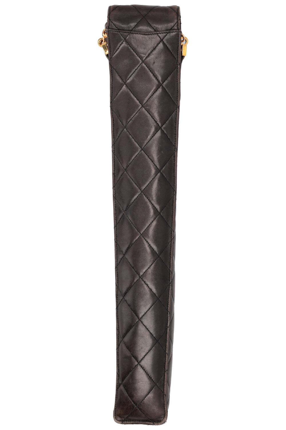 CHANEL Parapluie Vintage Cuir Noir