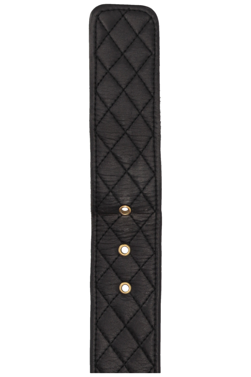 CHANEL Vintage Waist Belt Leather Black