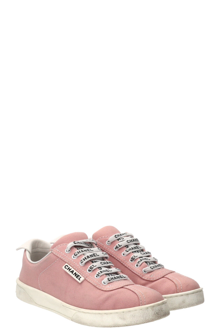 CHANEL Weekender Sneakers Canvas Pink