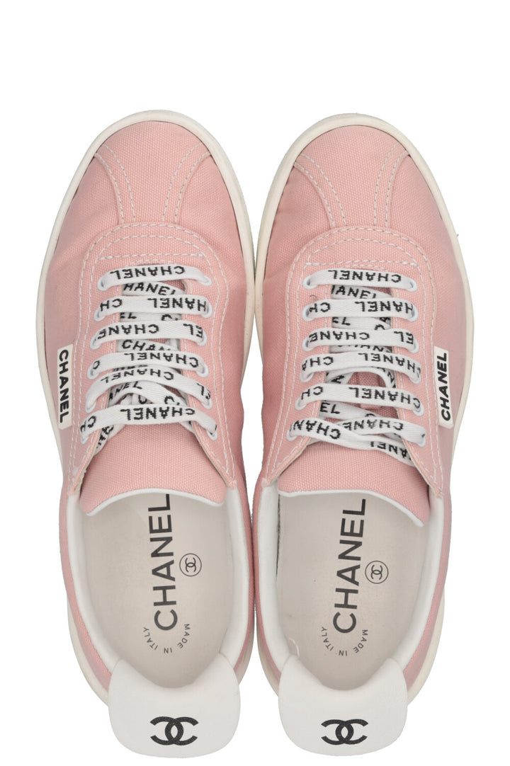 CHANEL Weekender Sneakers Canvas Pink