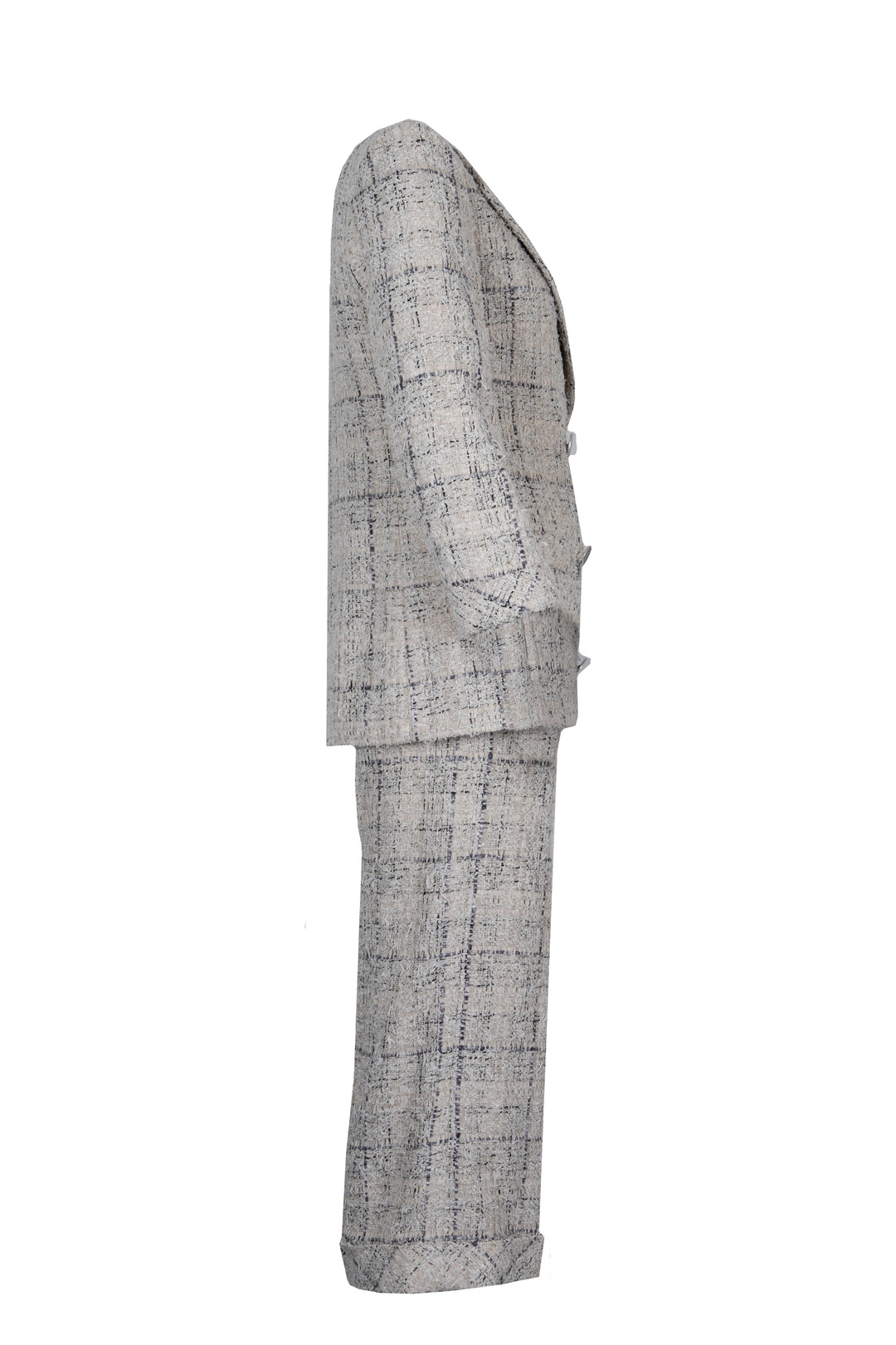 CHANEL 2016 Tweed Two Piece Ivory Blue