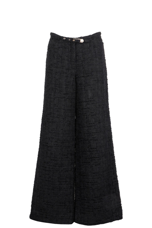CHANEL 2022 Tweed Pants Black