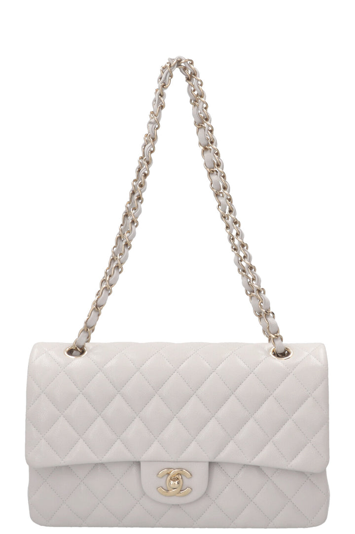 CHANEL 2025 Double Flap Bag Medium Caviar Grey