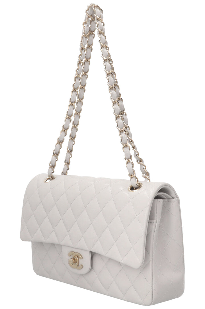 CHANEL 2025 Double Flap Bag Medium Caviar Grey