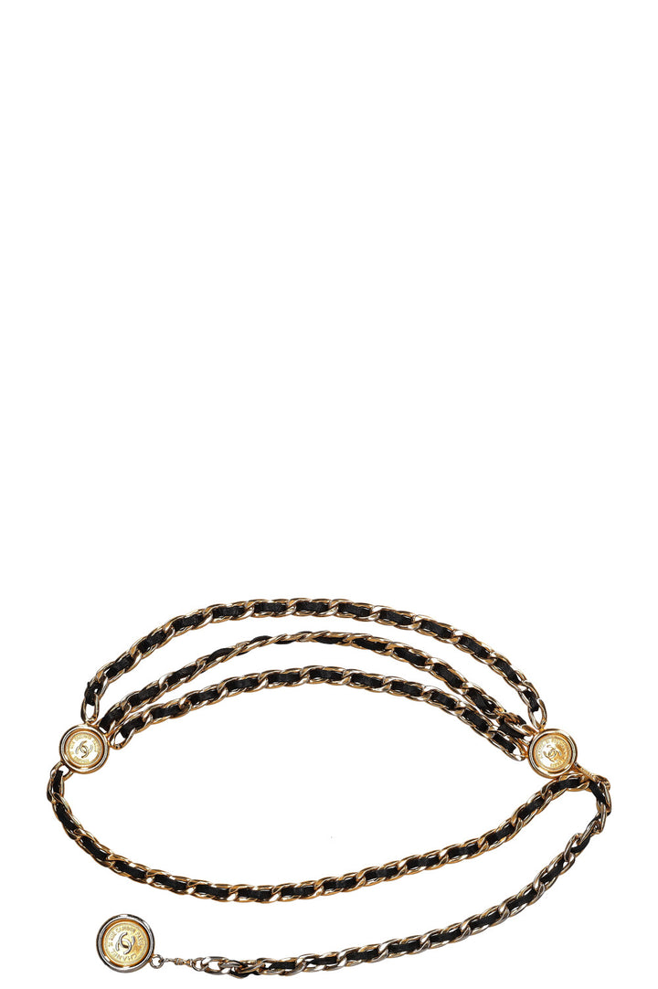 CHANEL Ceinture à trois brins de chaîne 1994 Printemps