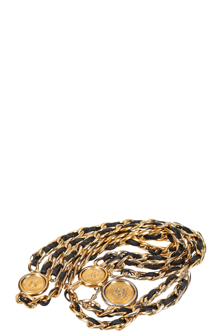 CHANEL Ceinture à trois brins de chaîne 1994 Printemps