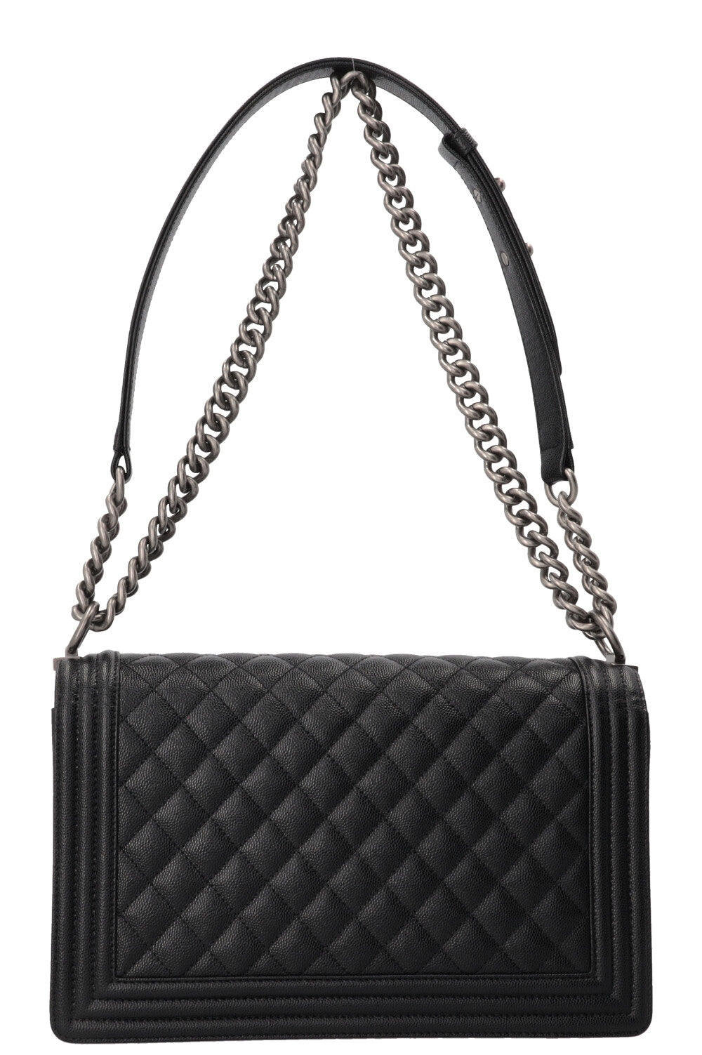 Sac CHANEL Boy moyen en cuir caviar noir
