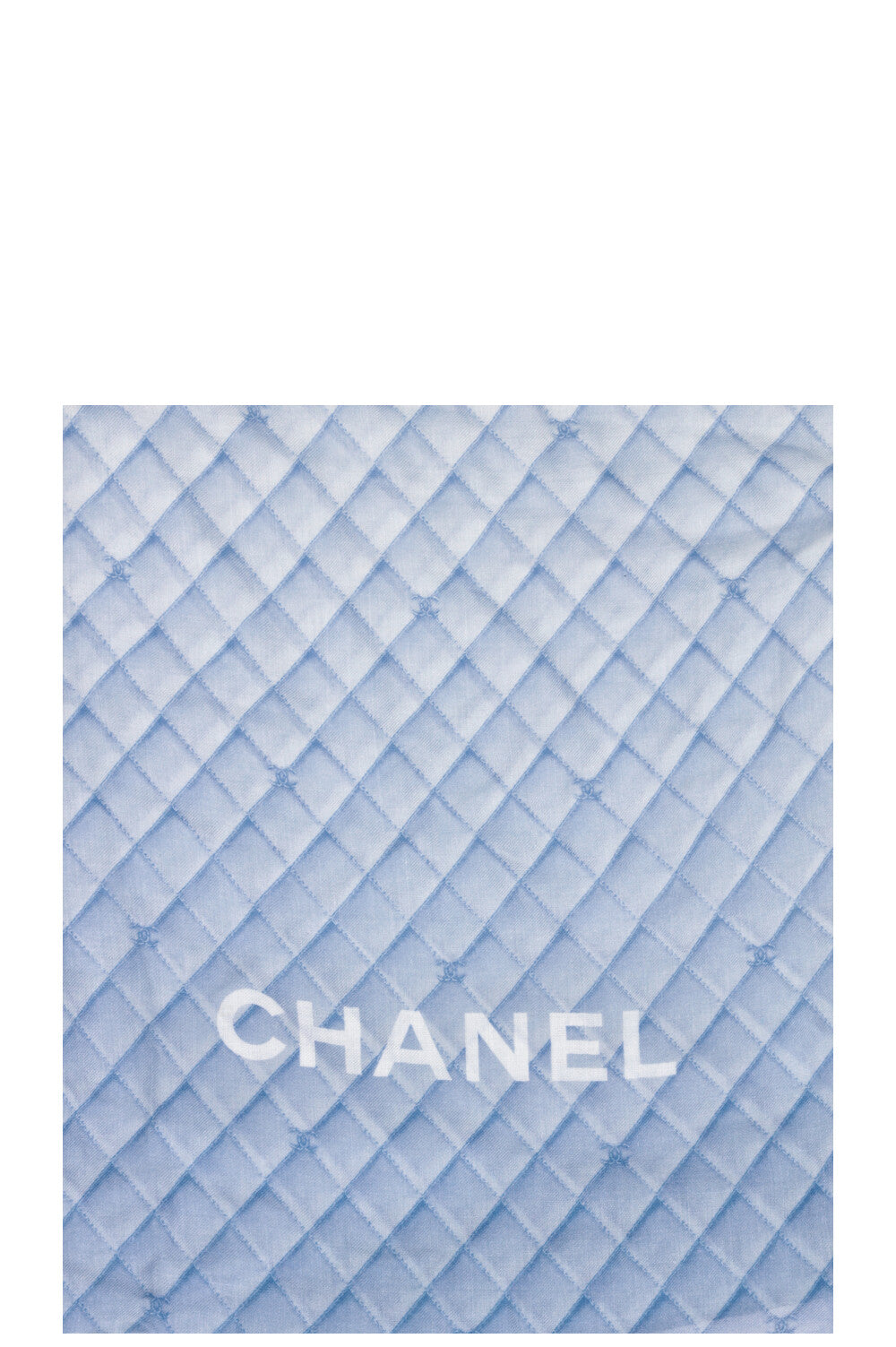 CHANEL CC Étole Écharpe Cachemire Bleu