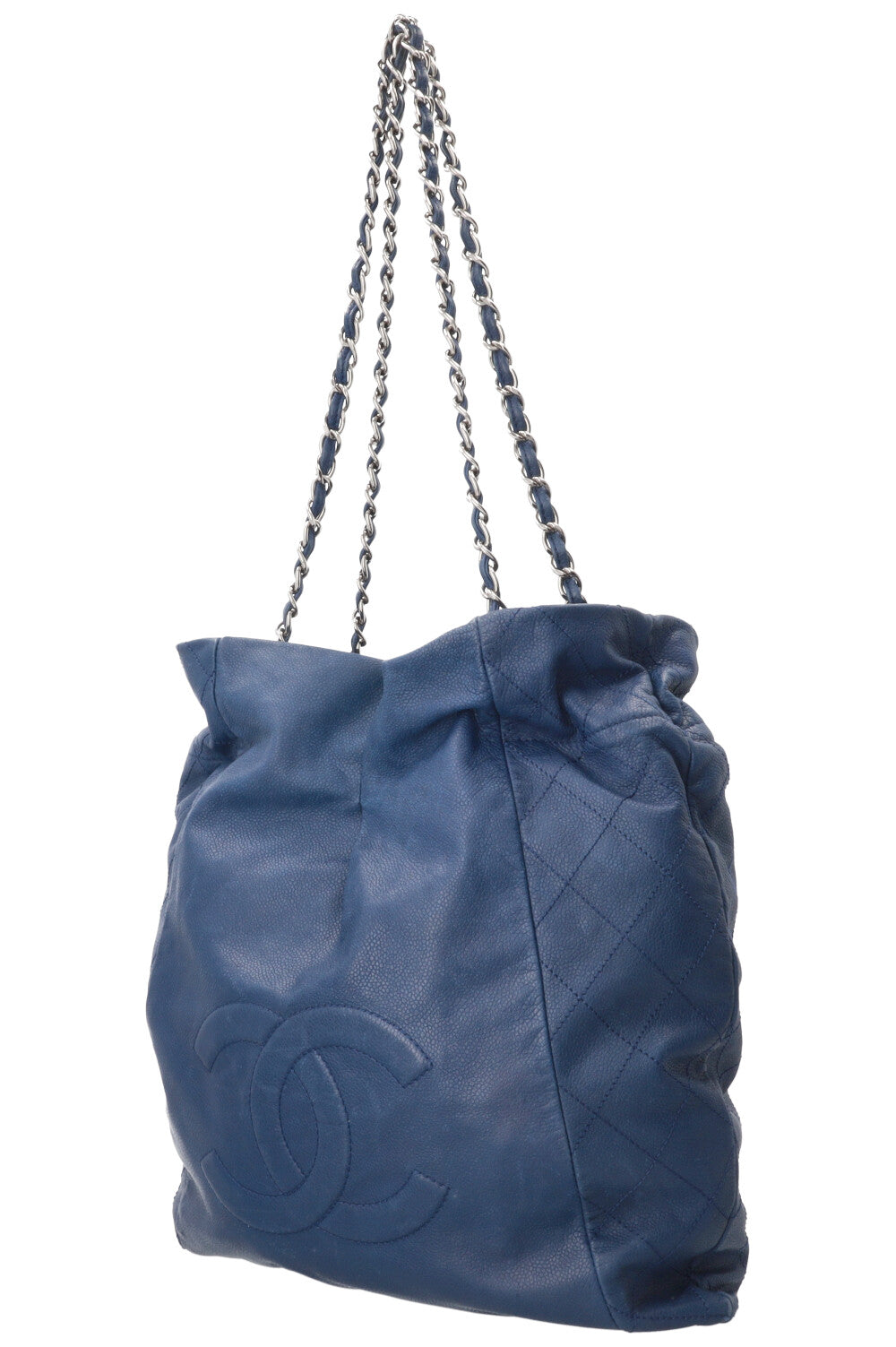 CHANEL CC Timeless Tote Leather Blue