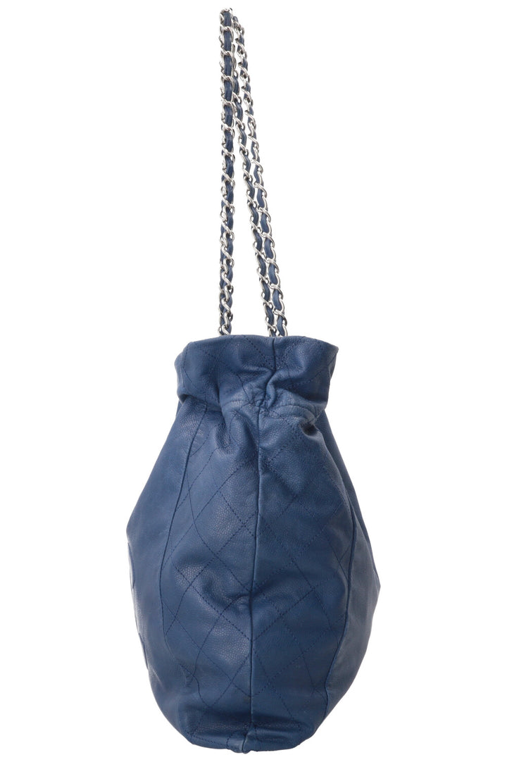 CHANEL CC Timeless Tote Leather Blue