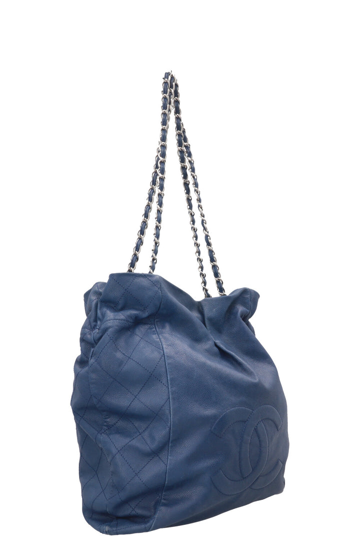 CHANEL CC Timeless Tote Leather Blue