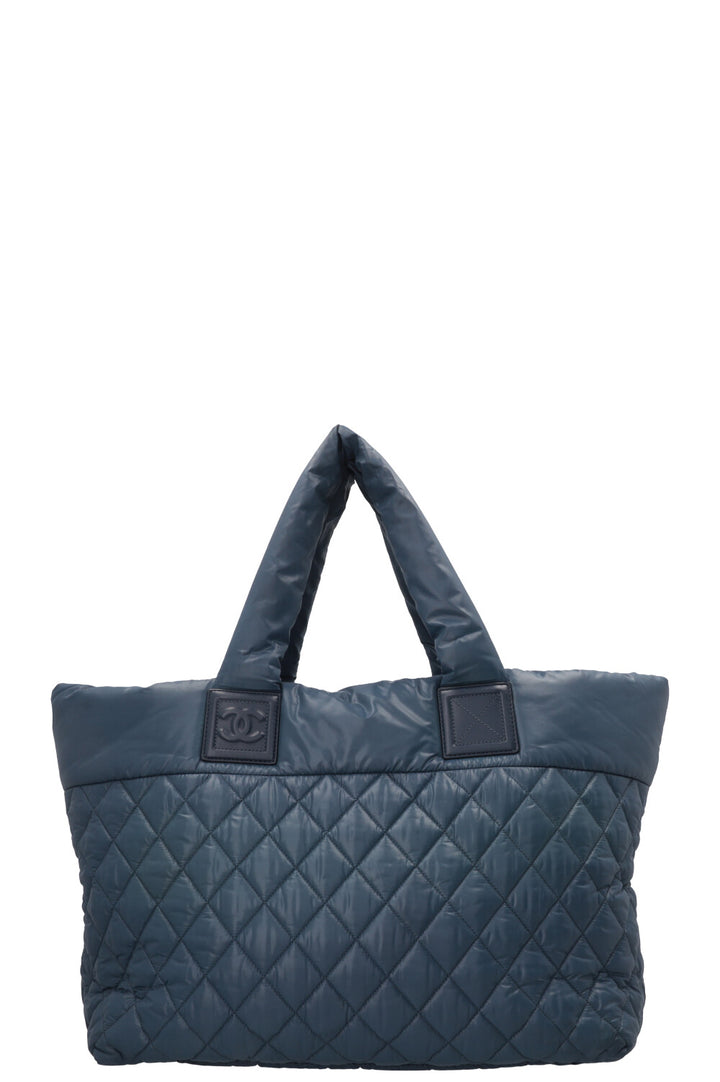 CHANEL Cocoon Bag Nylon Blue