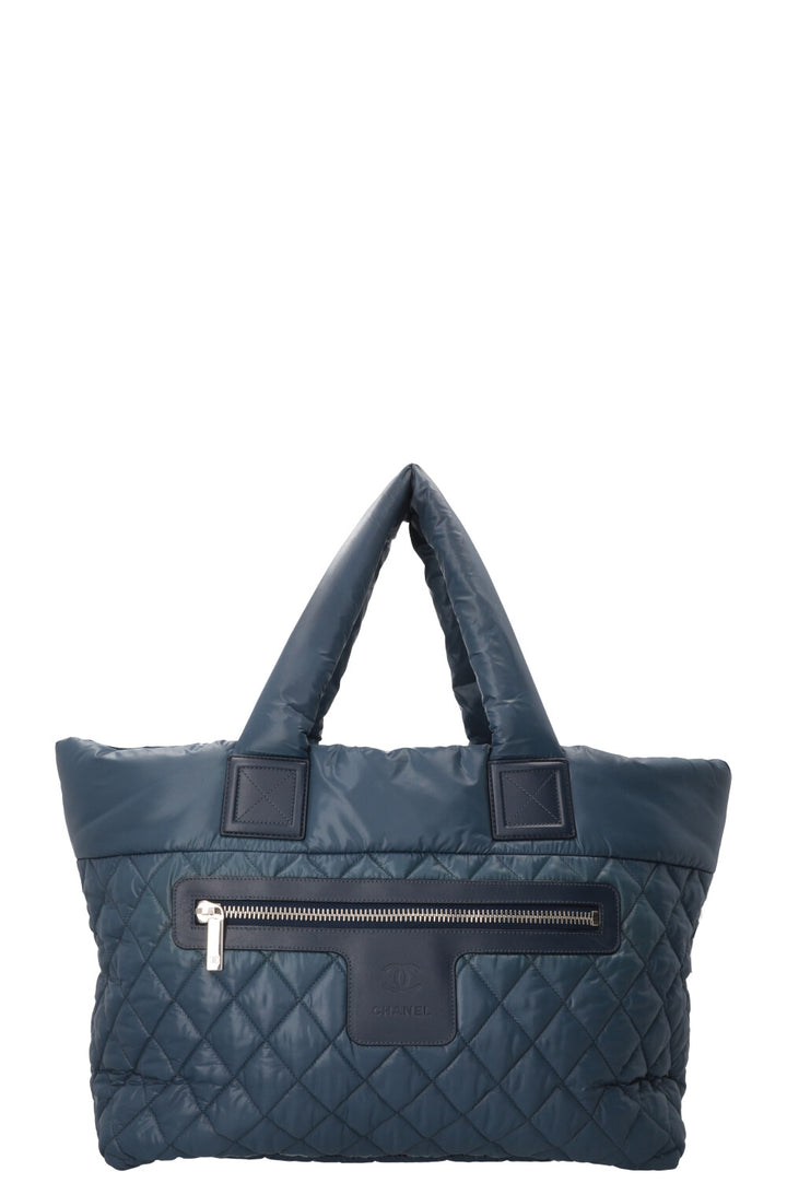 CHANEL Cocoon Bag Nylon Blue