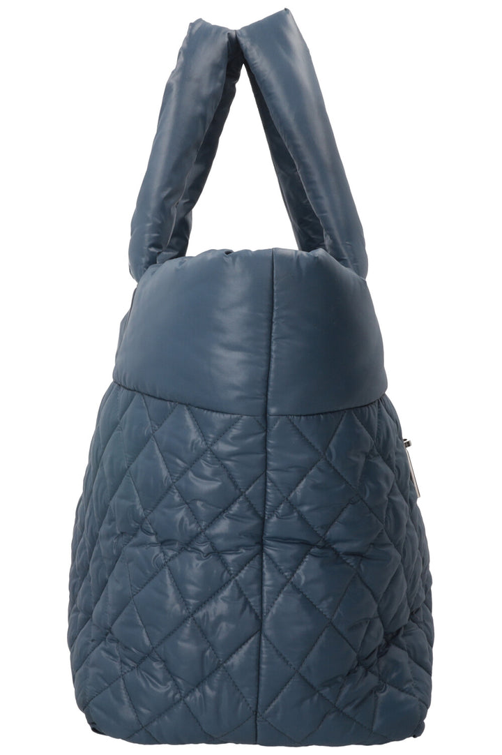 CHANEL Cocoon Bag Nylon Blue