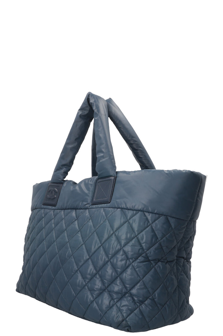 CHANEL Cocoon Bag Nylon Blue