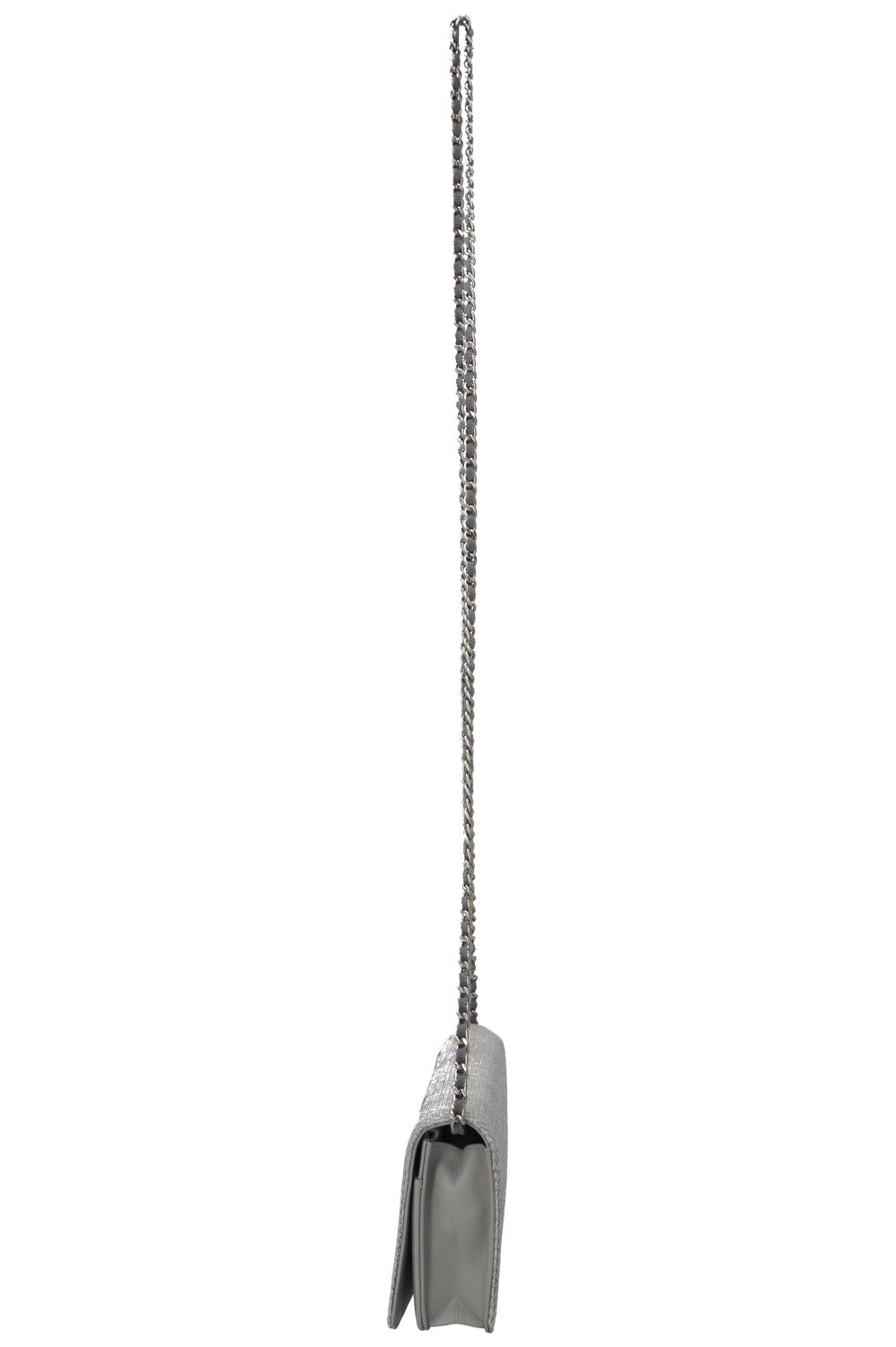 CHANEL Deauville WOC Canvas Leather Grey
