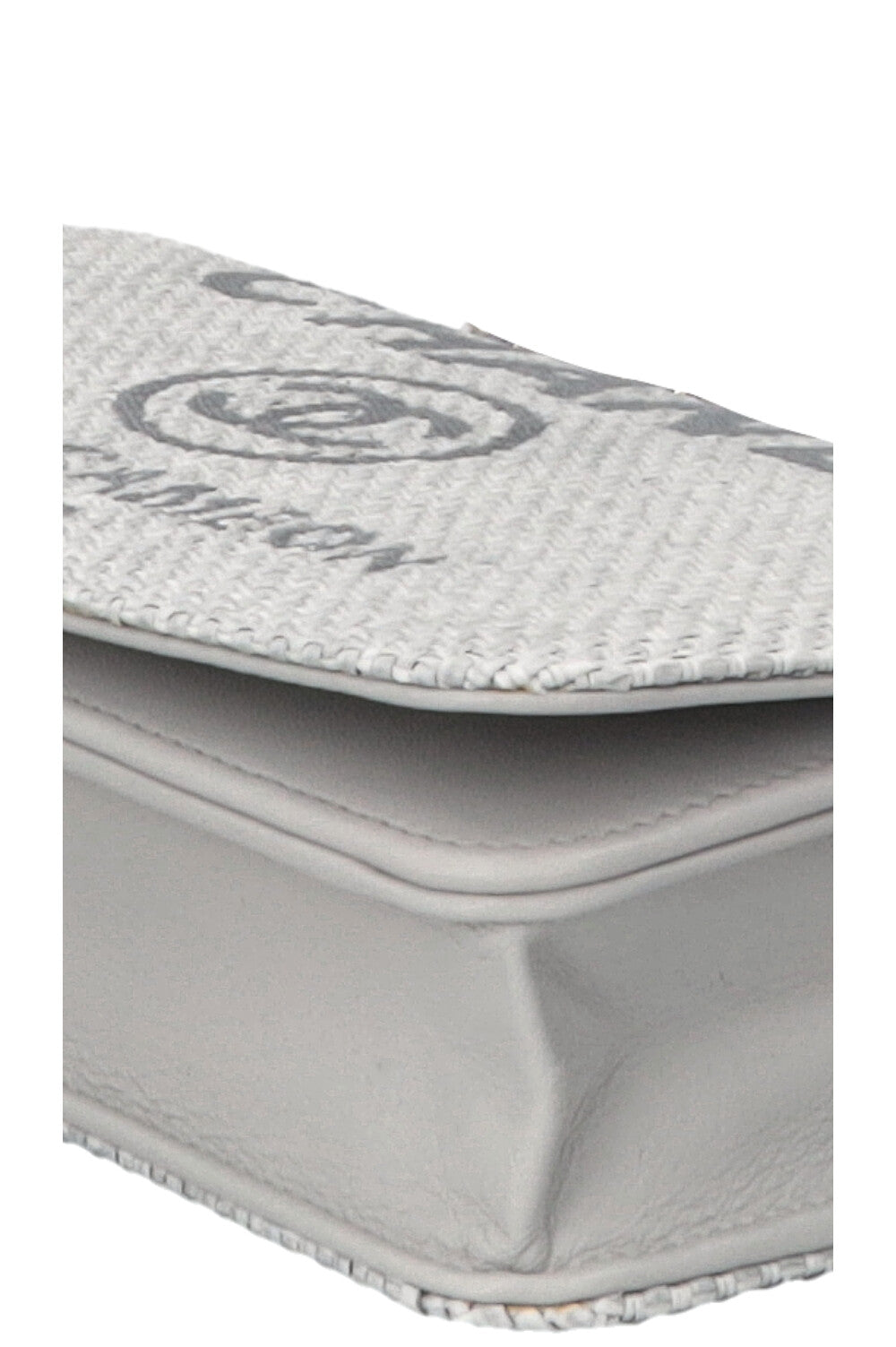 CHANEL Deauville WOC Canvas Leather Grey