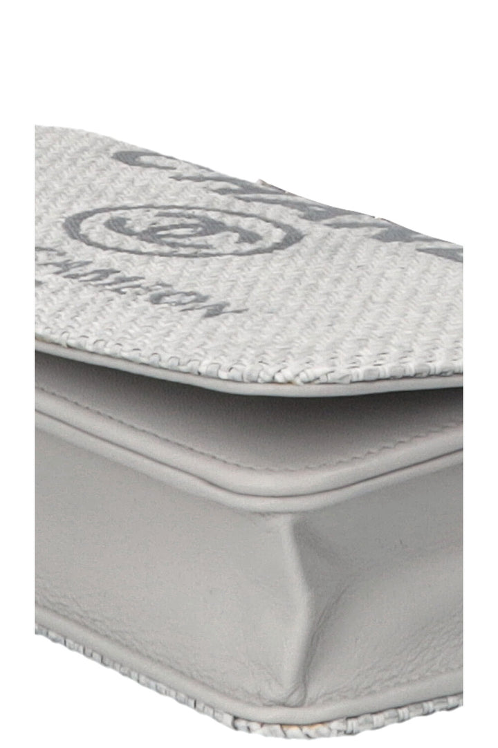 CHANEL Deauville WOC Canvas Leather Grey
