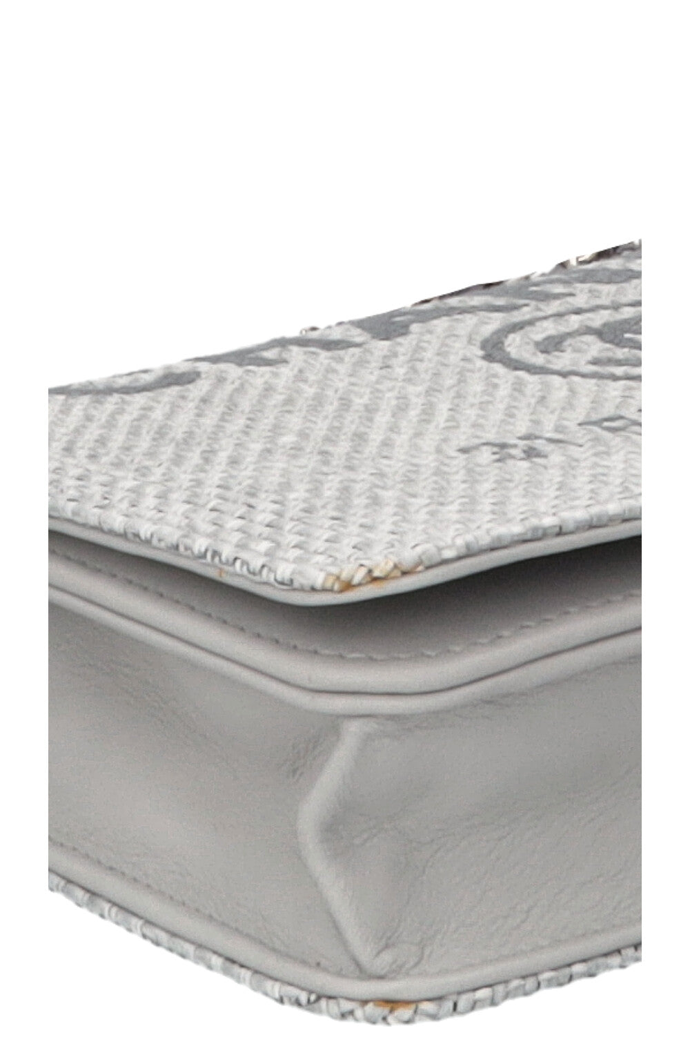 CHANEL Deauville WOC Canvas Leather Grey