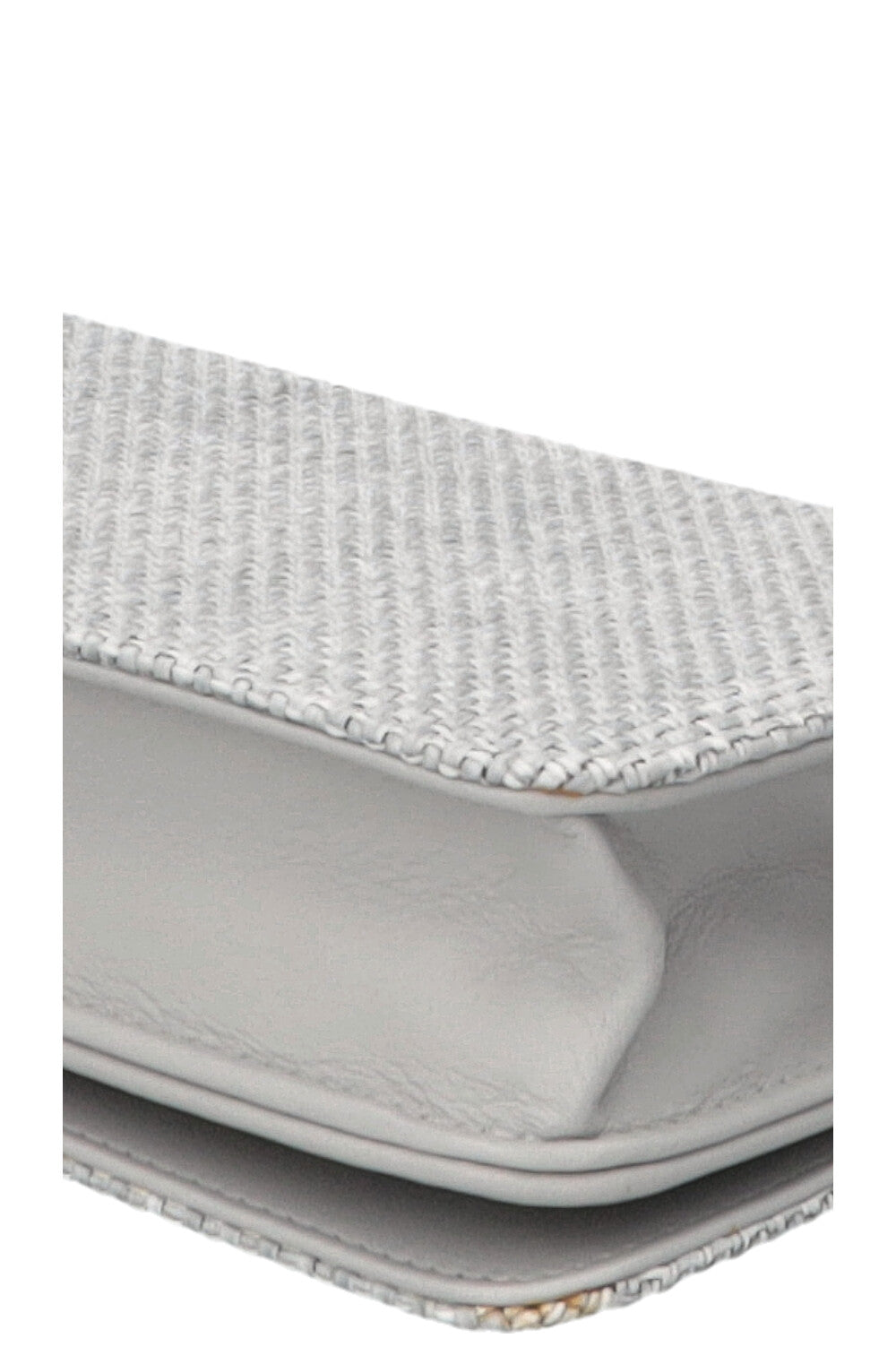 CHANEL Deauville WOC Canvas Leather Grey