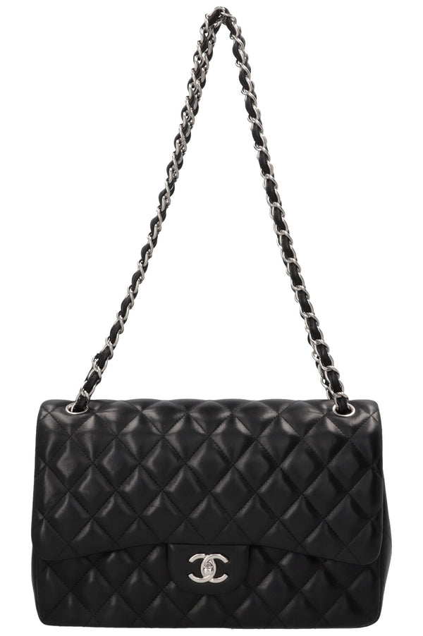 CHANEL Double Flap Bag Large Lambskin Black