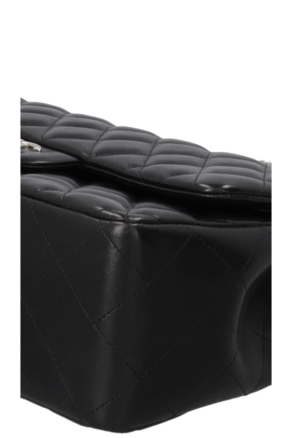 CHANEL Double Flap Bag Grand Modèle Cuir d'Agneau Noir