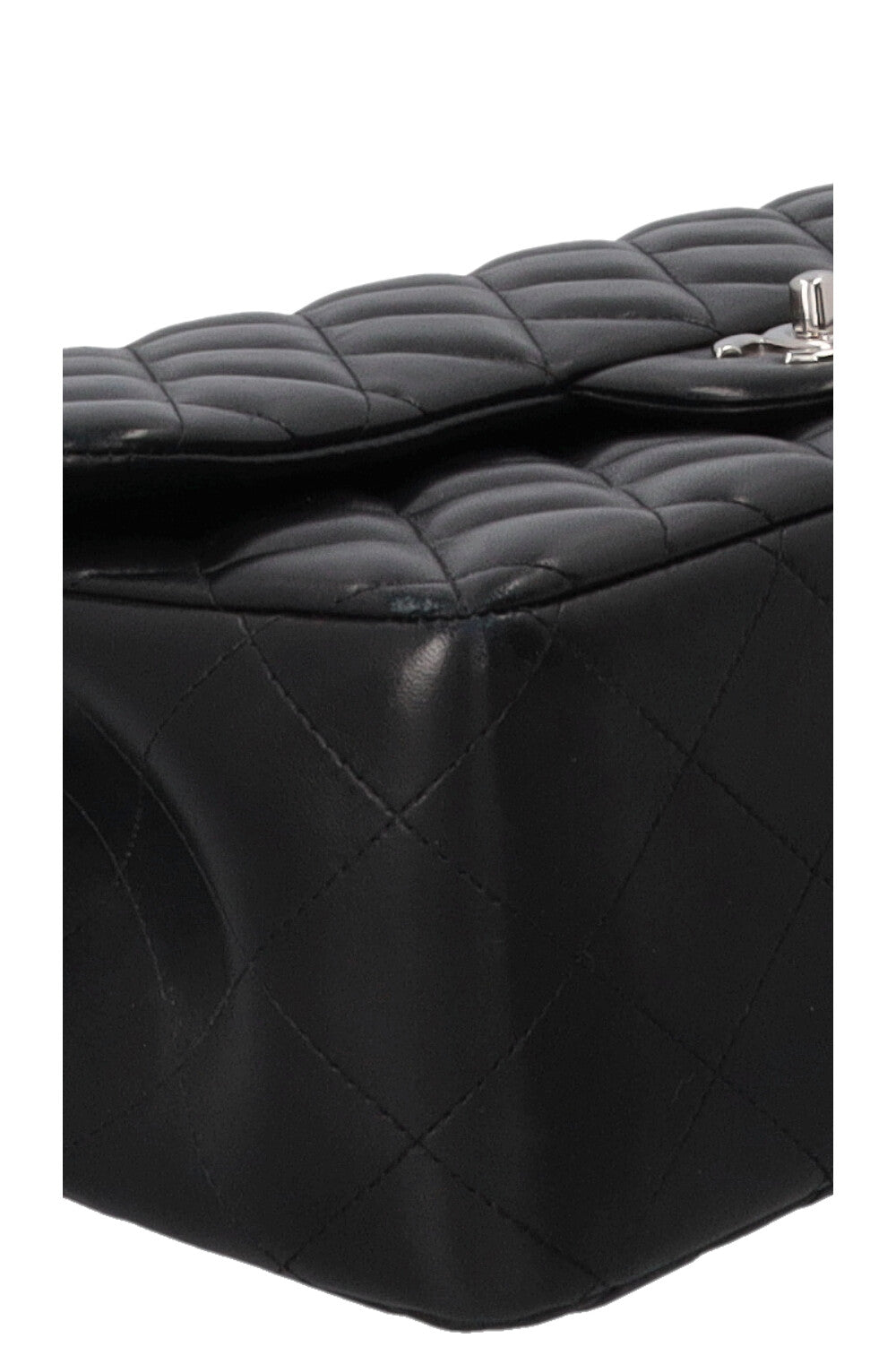 CHANEL Double Flap Bag Grand Modèle Cuir d'Agneau Noir