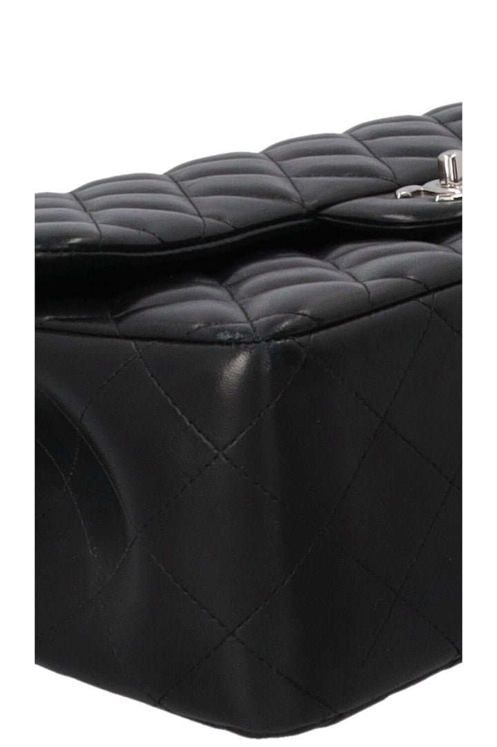 CHANEL Double Flap Bag Grand Modèle Cuir d'Agneau Noir