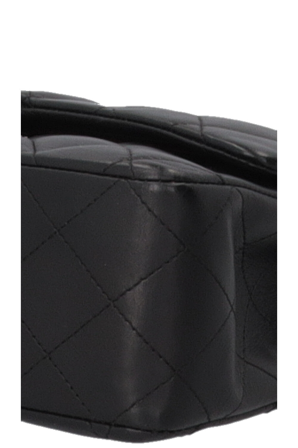 CHANEL Sac à rabat double Medium Cuir Noir
