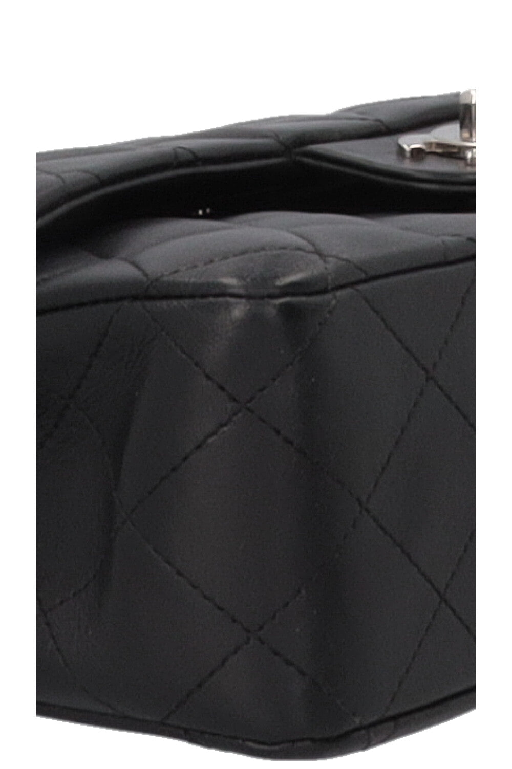 CHANEL Sac à rabat double Medium Cuir Noir