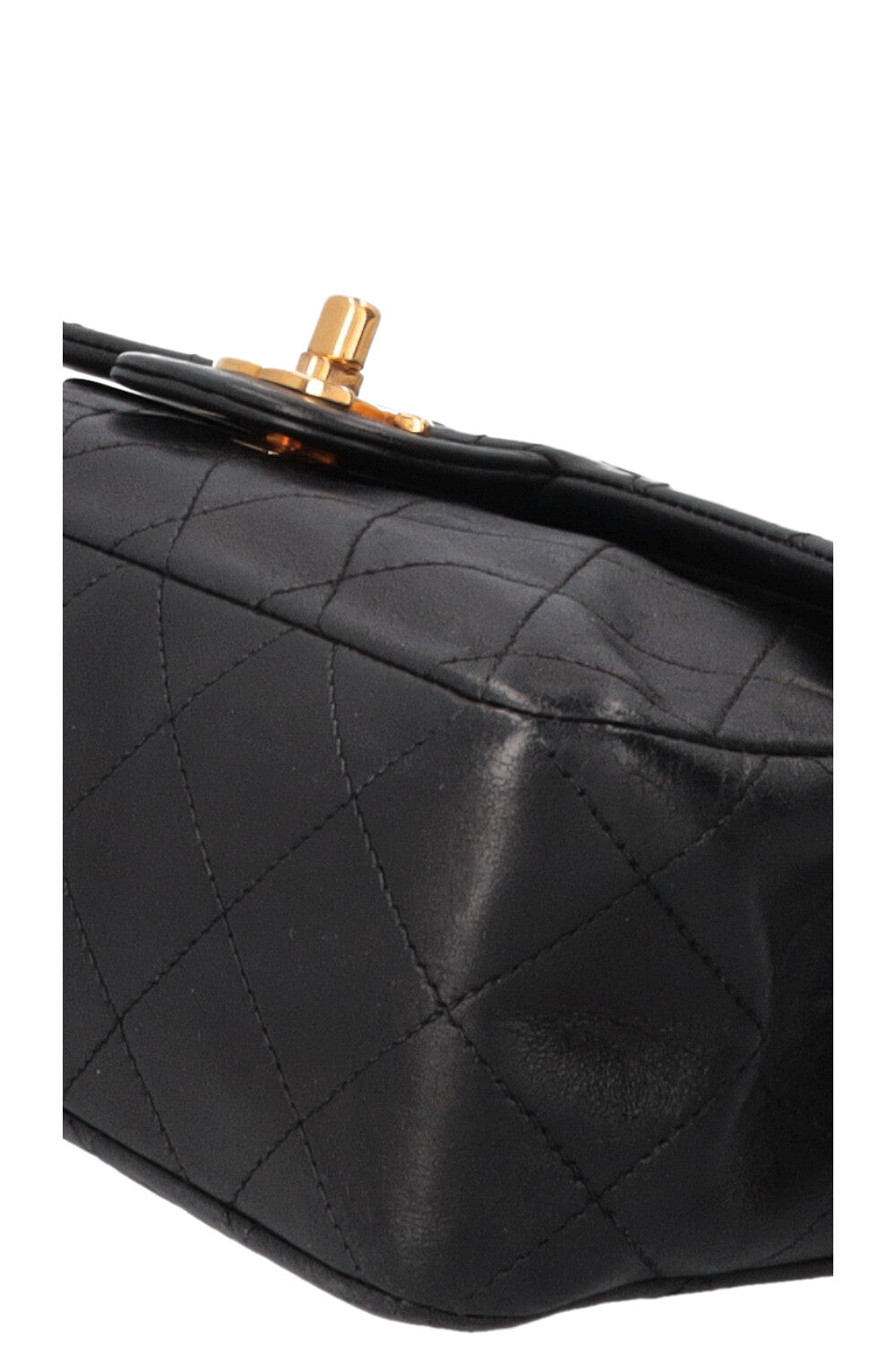 CHANEL Vintage Double Flap Small Leather Black