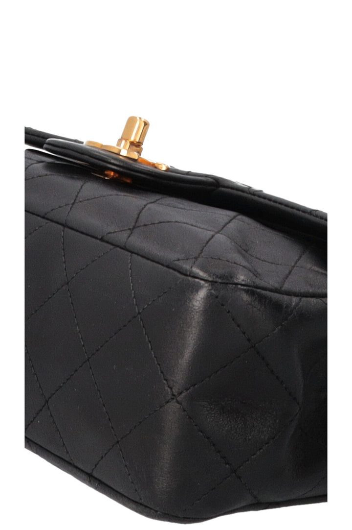 CHANEL Vintage Double Flap Small Leather Black