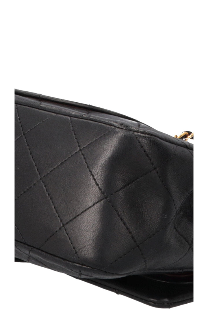 CHANEL Vintage Double Flap Small Leather Black