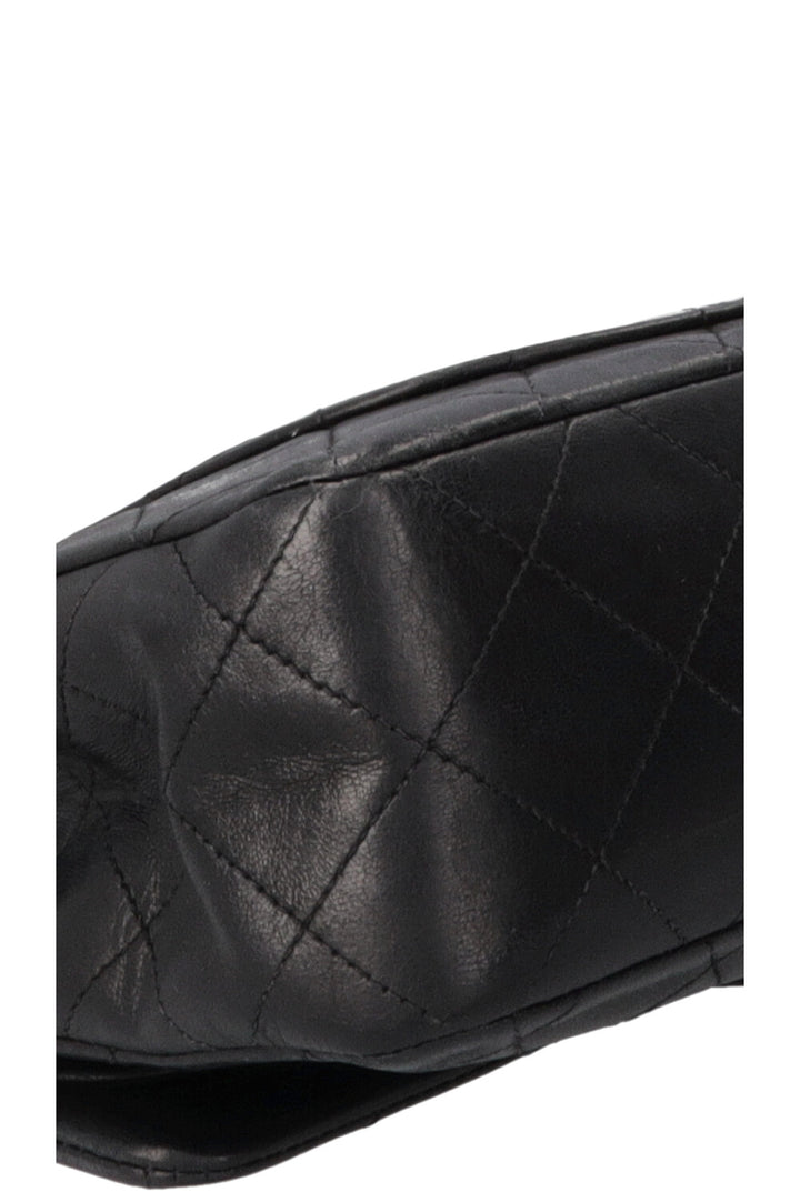 CHANEL Vintage Double Flap Small Leather Black