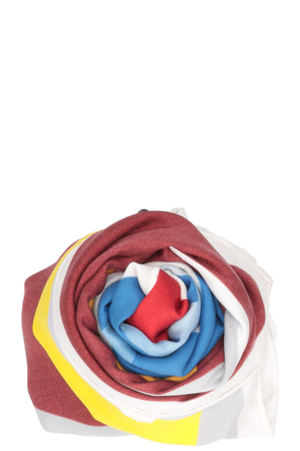 CHANEL Geometric Square Silk Multicolor