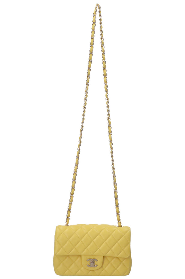 CHANEL Single Flap Bag Yellow