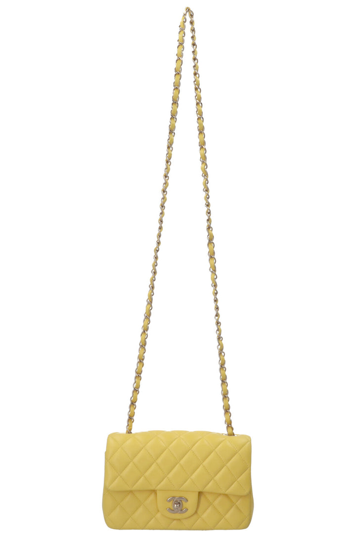 CHANEL Single Flap Bag Yellow