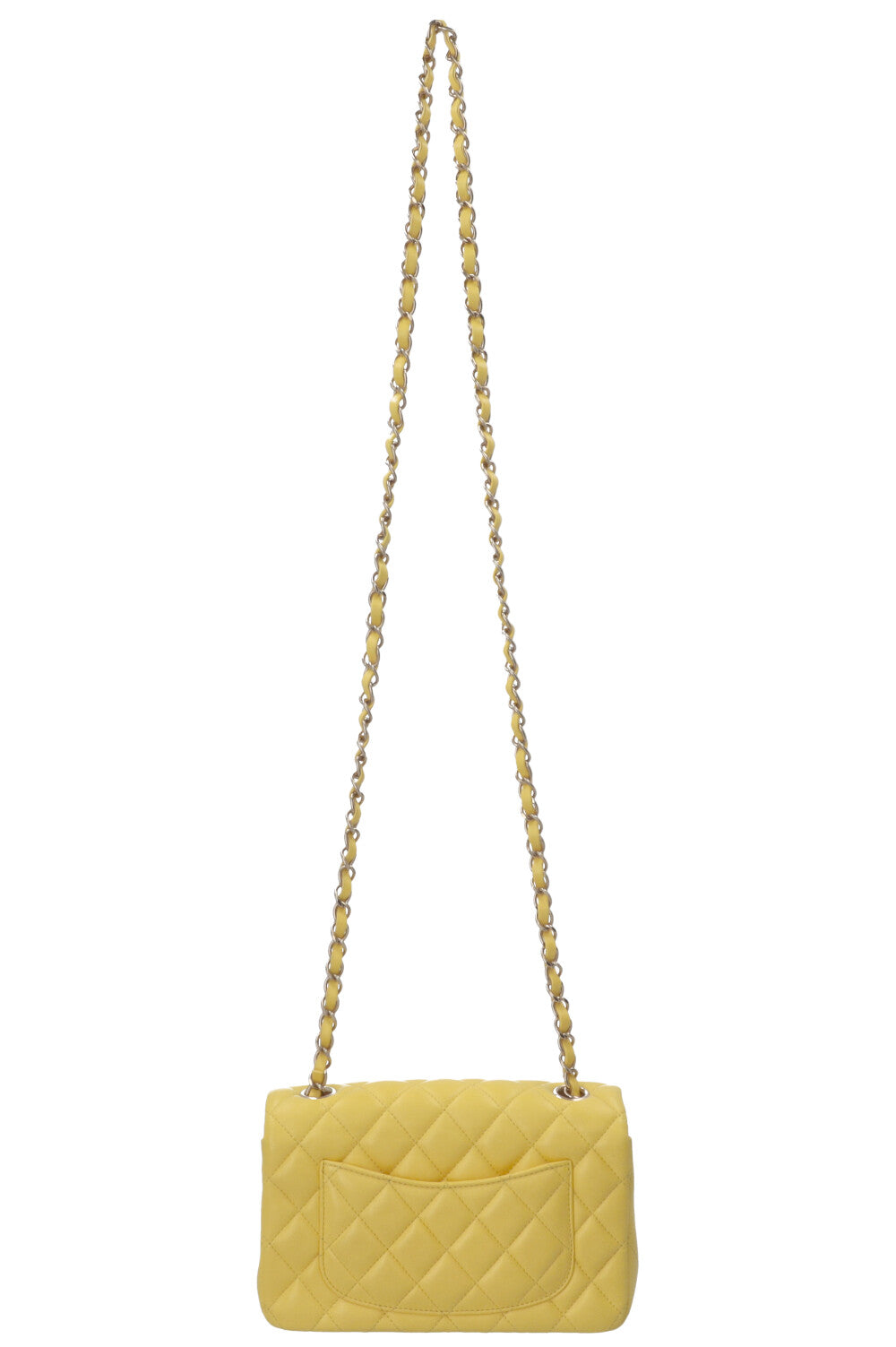 CHANEL Single Flap Bag Yellow