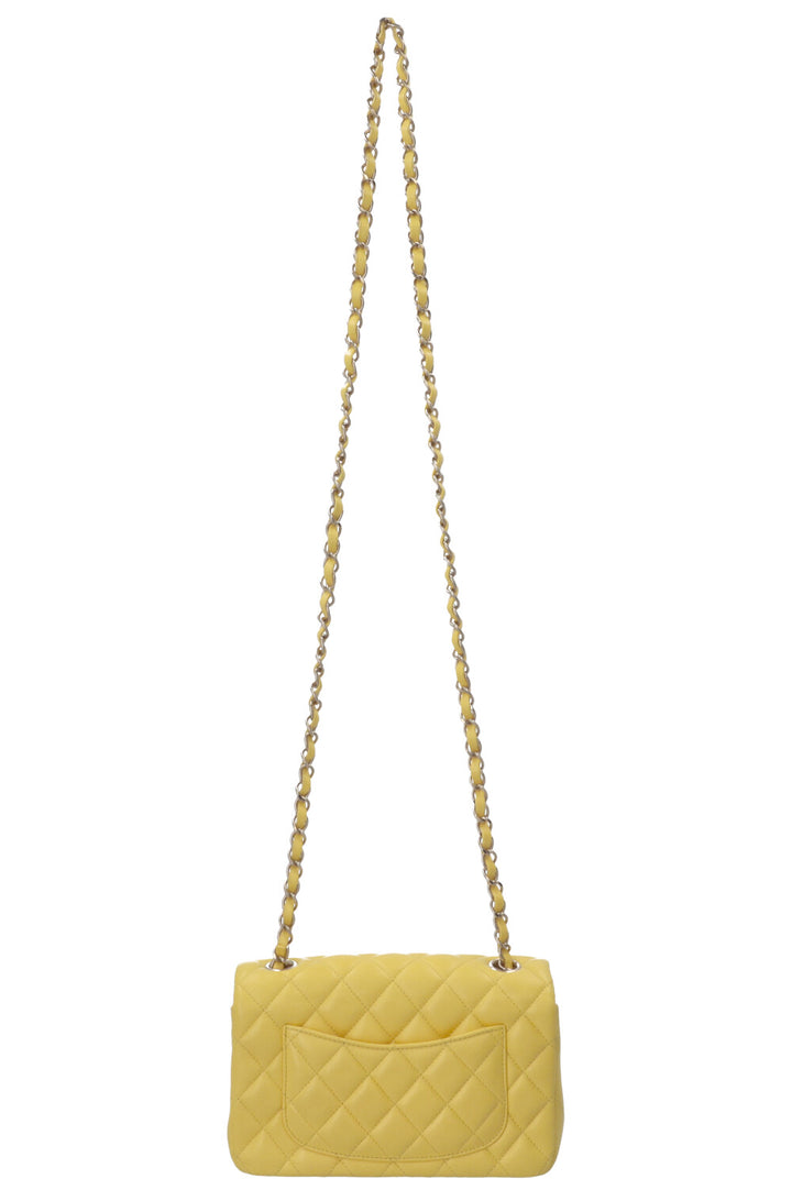 CHANEL Single Flap Bag Yellow